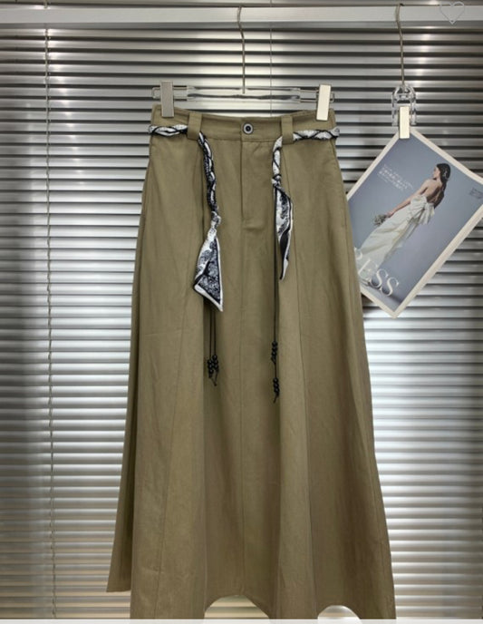 Beige Maxi Skirt