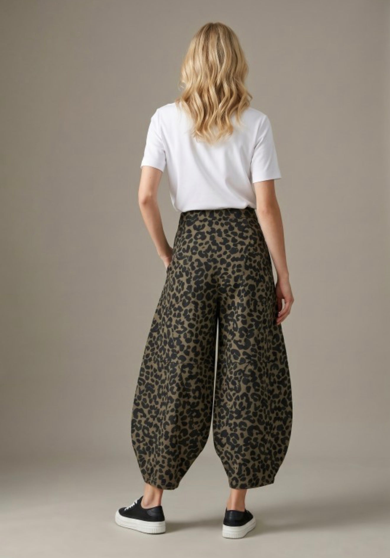 Leopard Barrel Pants