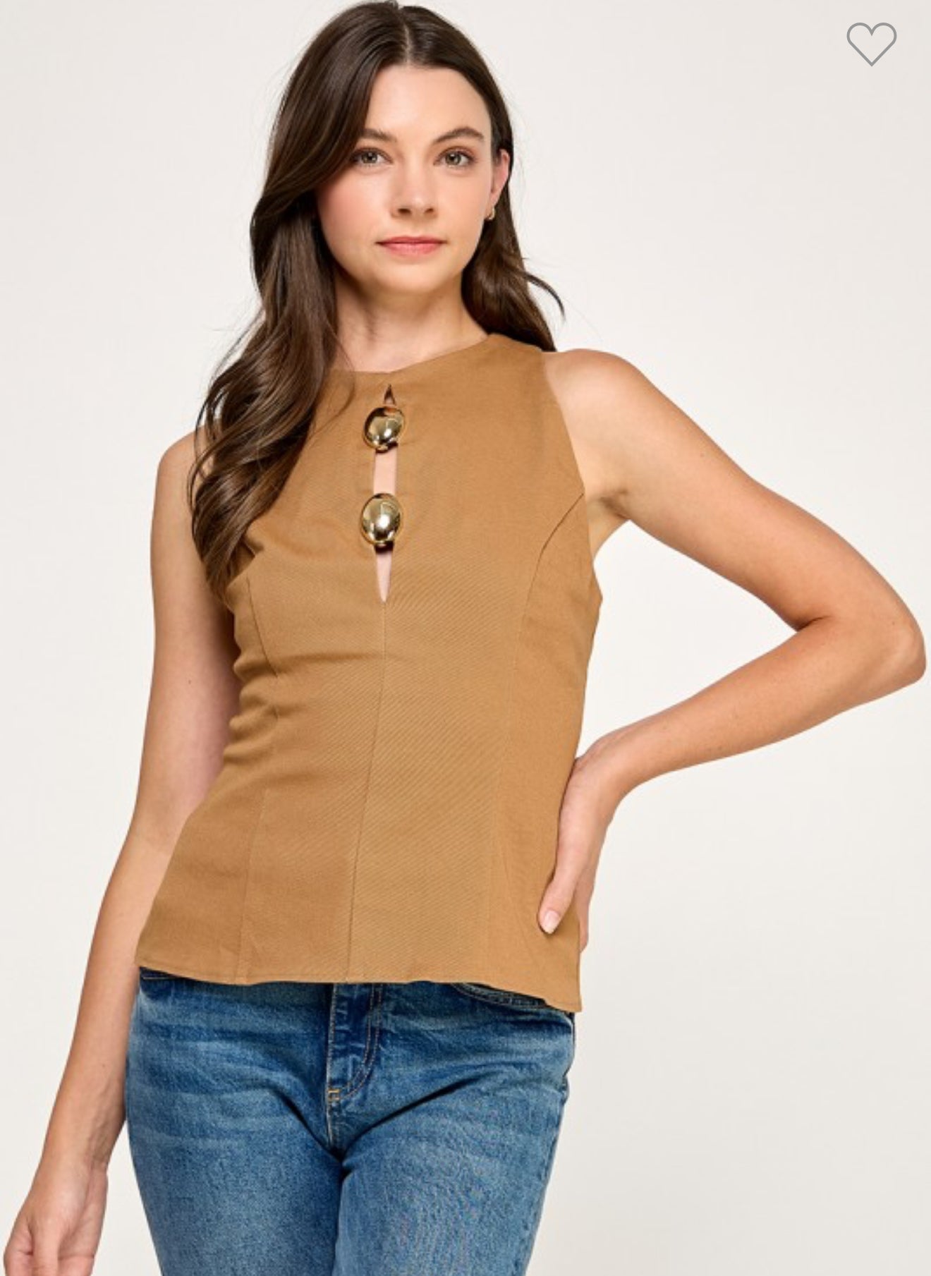 Camel Gold Details Top