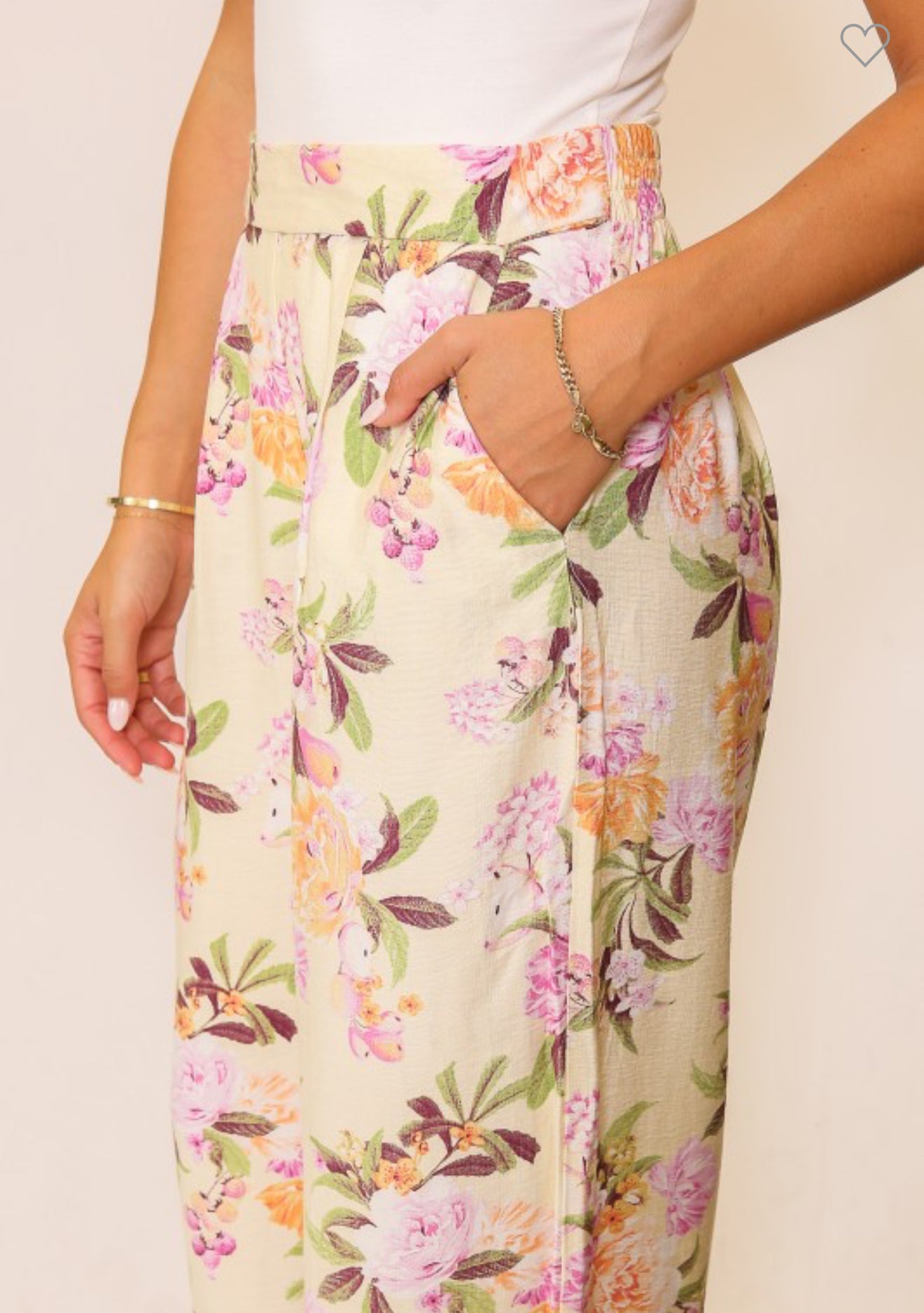 Lavender roses Linen Pants