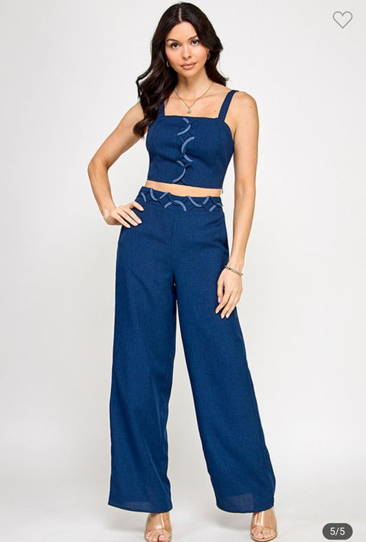 Denim Pant Set