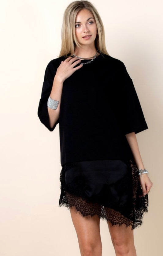 Asymmetric Lace Blouse