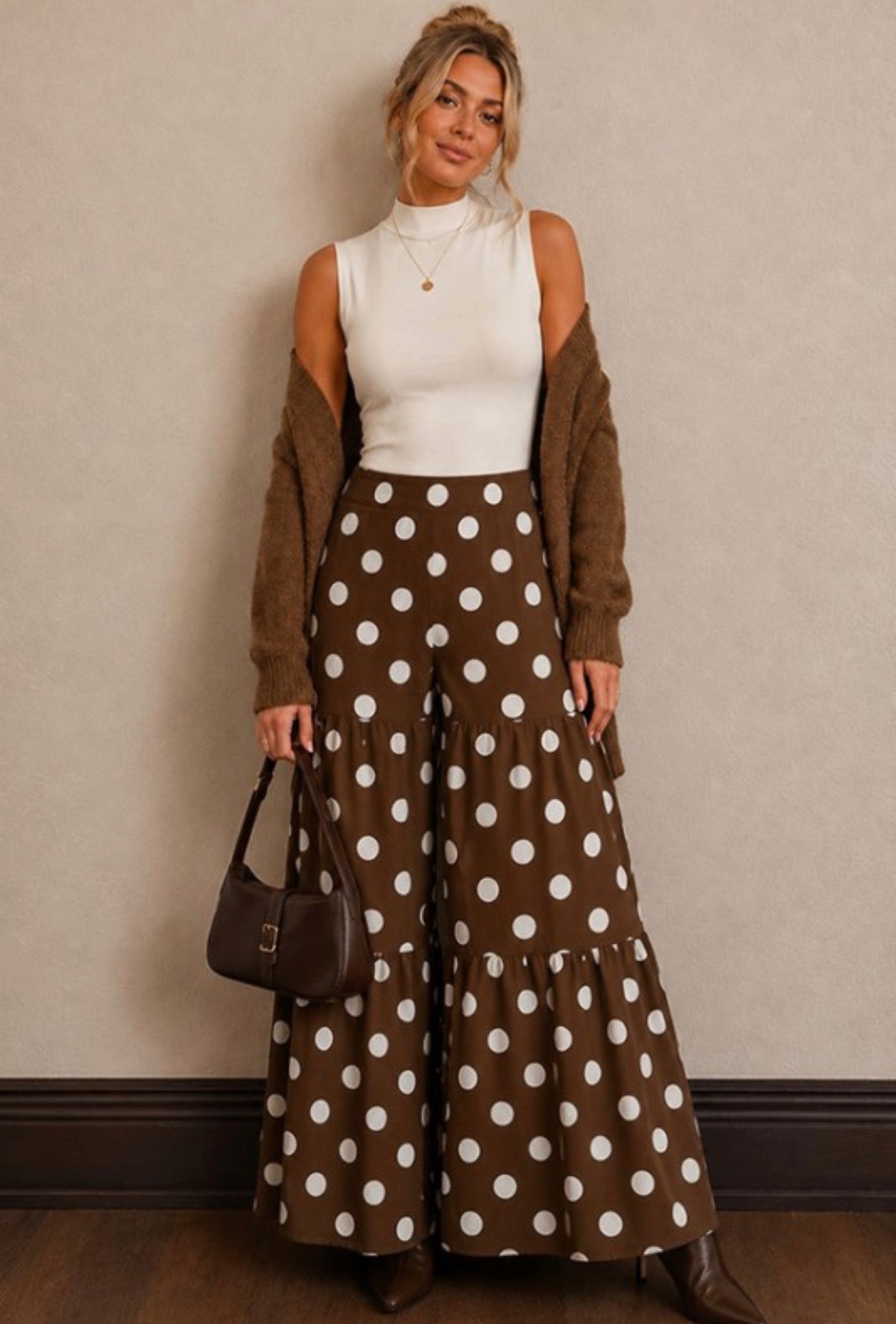 Brown Polka Dots Pants