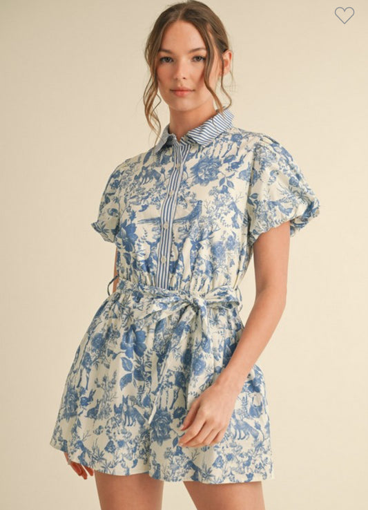 Florazul Puff Sleeve Romper