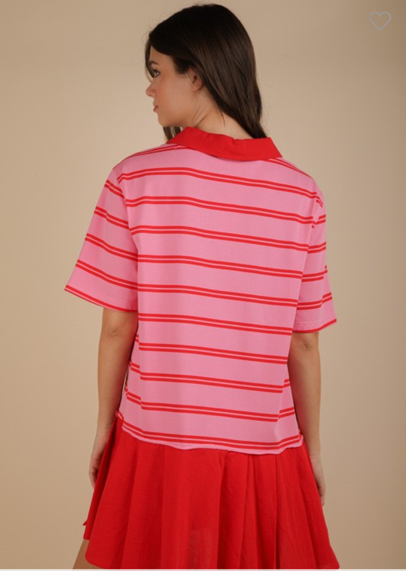 Pink Stripe Shirt Dress