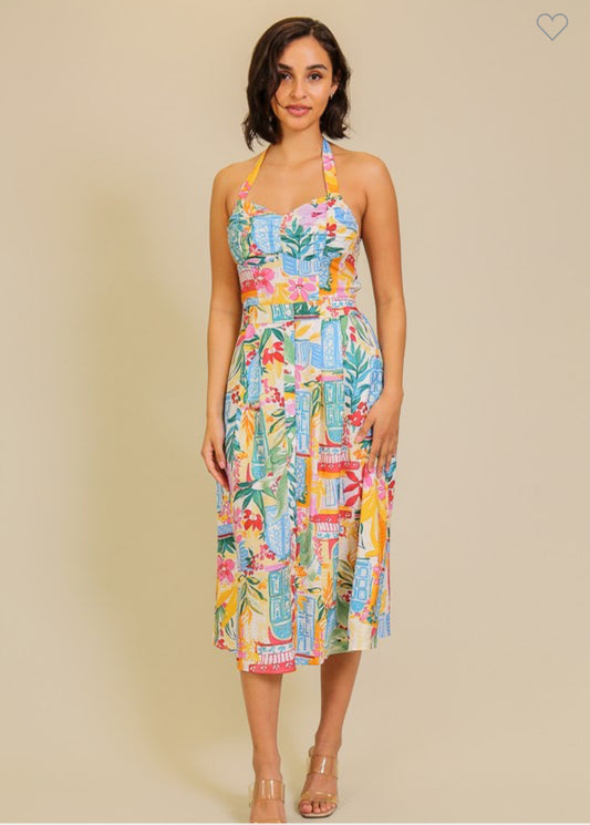 Tropical Vacay Midi Dress