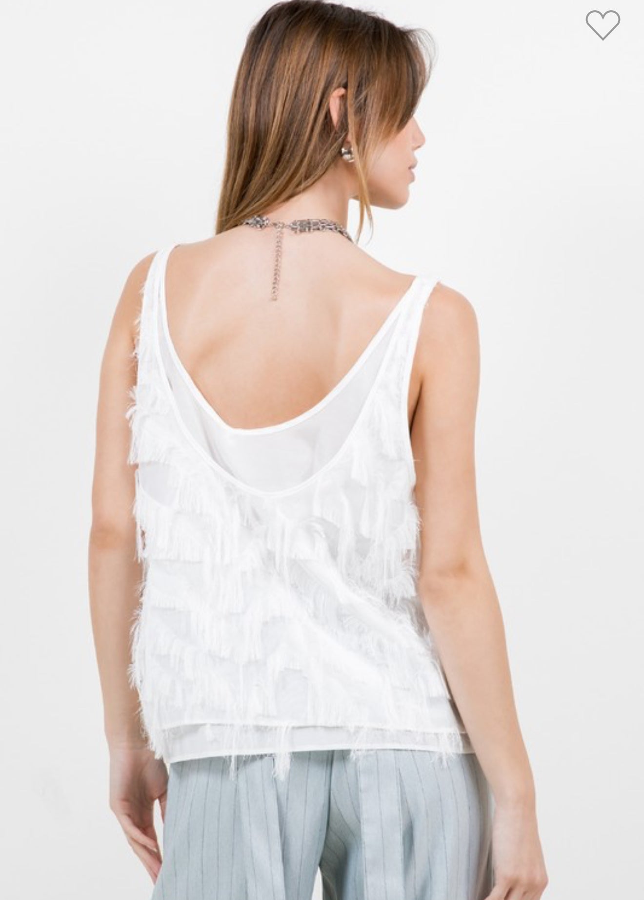 Fringe Tan Top