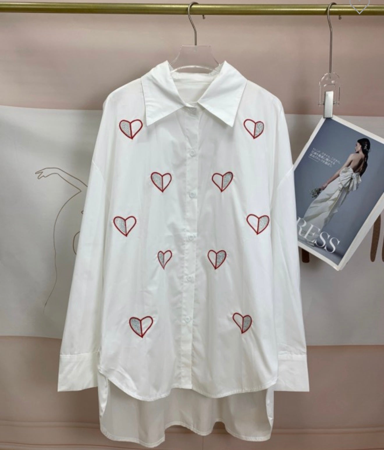 Glitter Valentines Heart Blouse