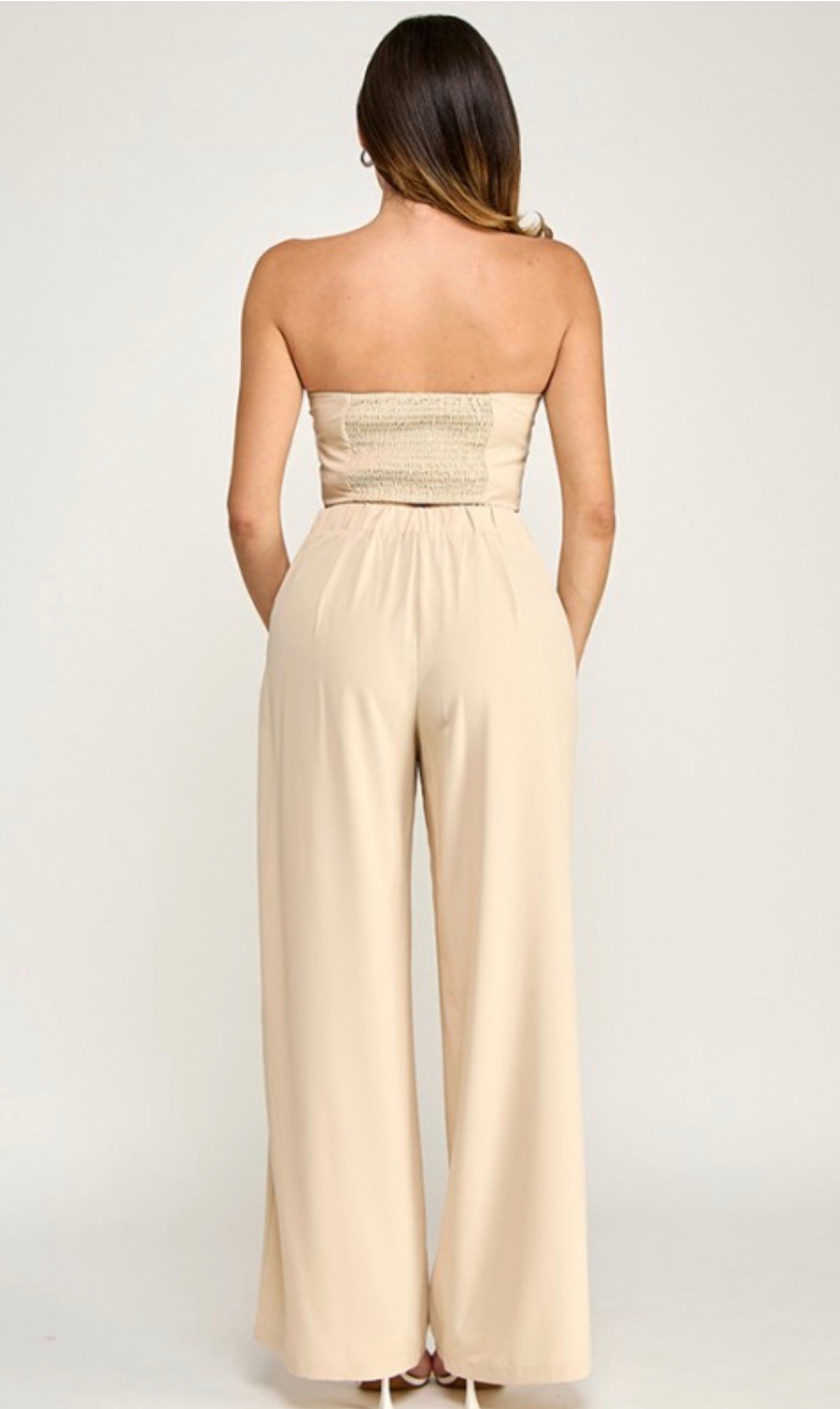 Nude Flower Pant Set