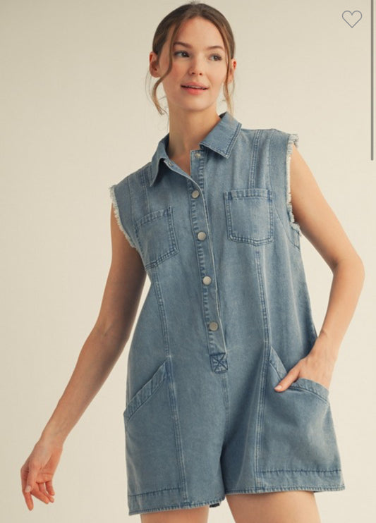 Denim Rebel Romper