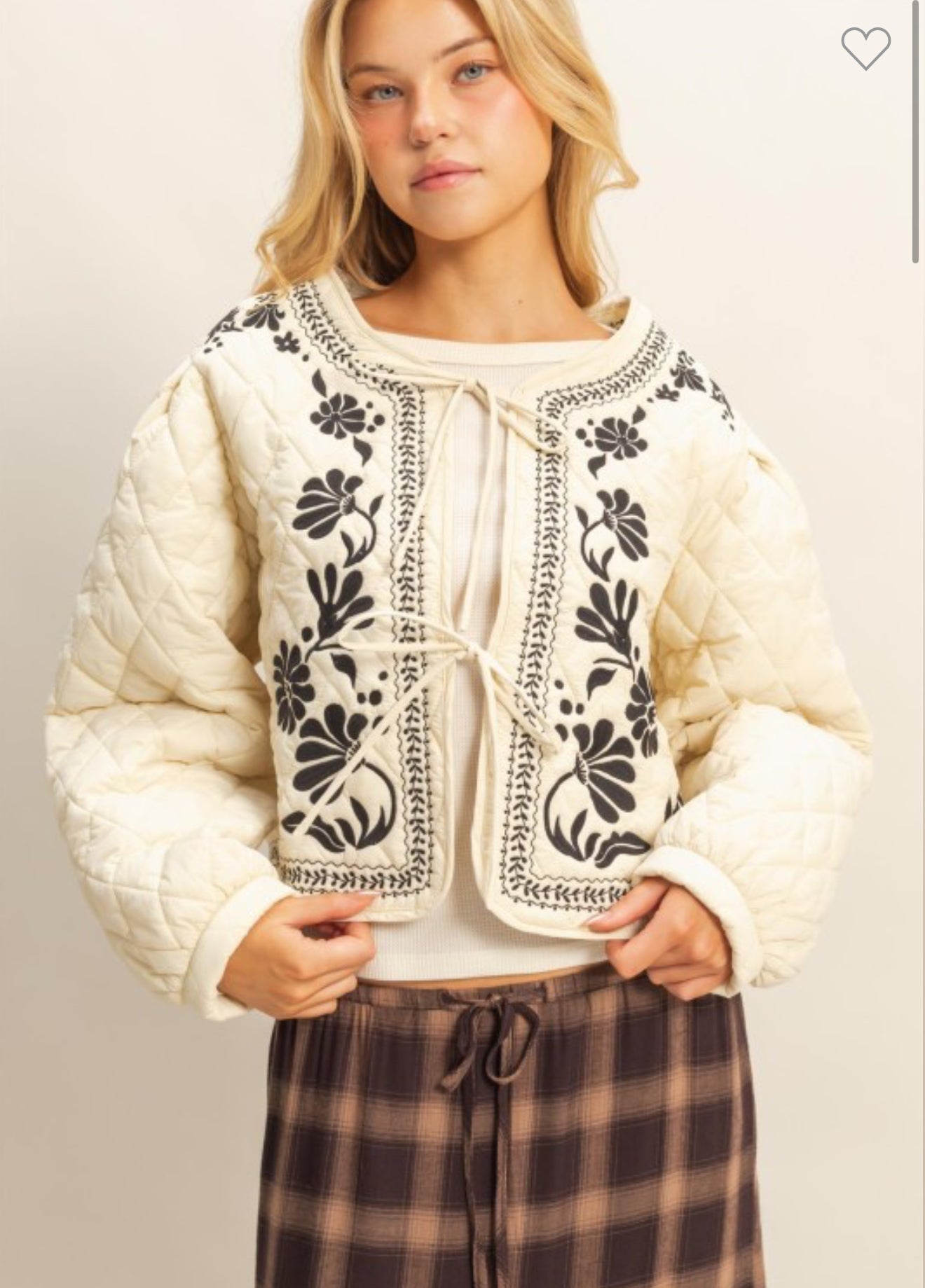 Quilted Embroidered Jacket