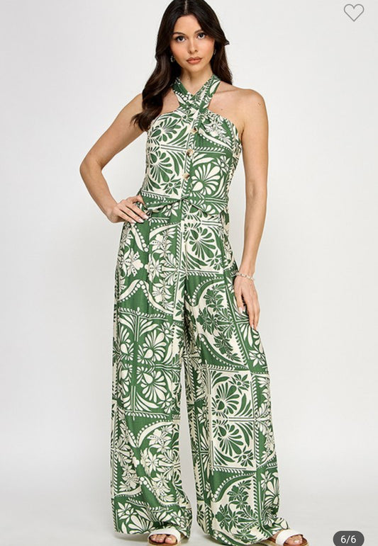 Olive Resort Jumpsuit