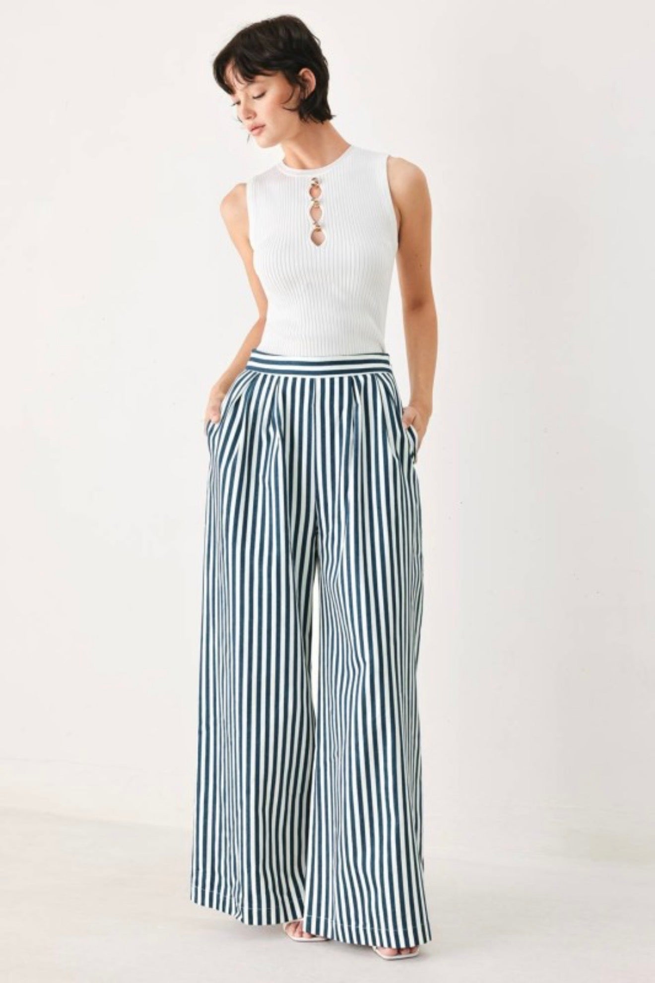 Navy Sailor Chic Pants