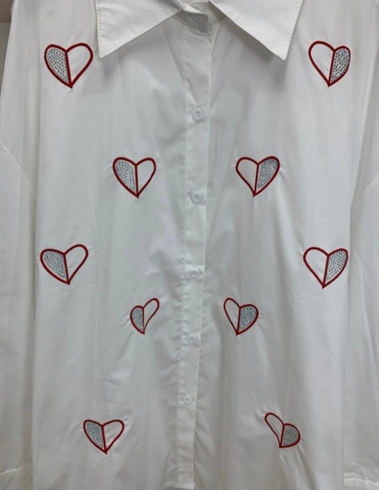 Glitter Valentines Heart Blouse