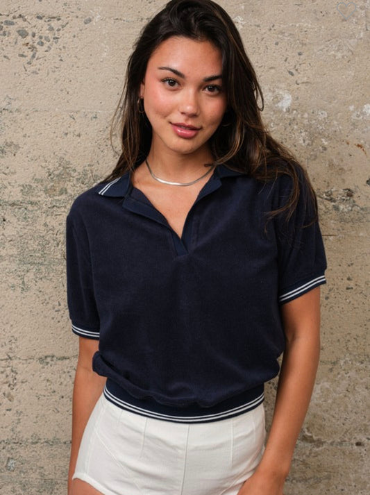 Navy towel Polo