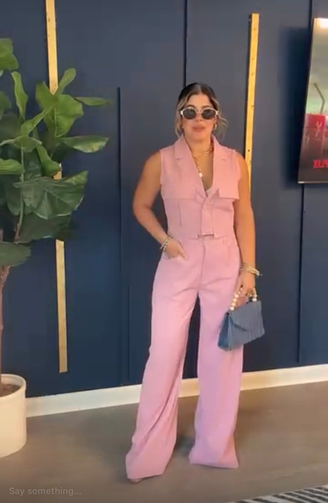 Mauve Vest Pant Set
