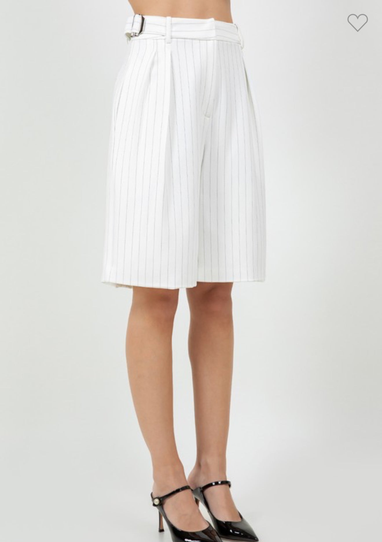 Black Stripe Bermuda Shorts