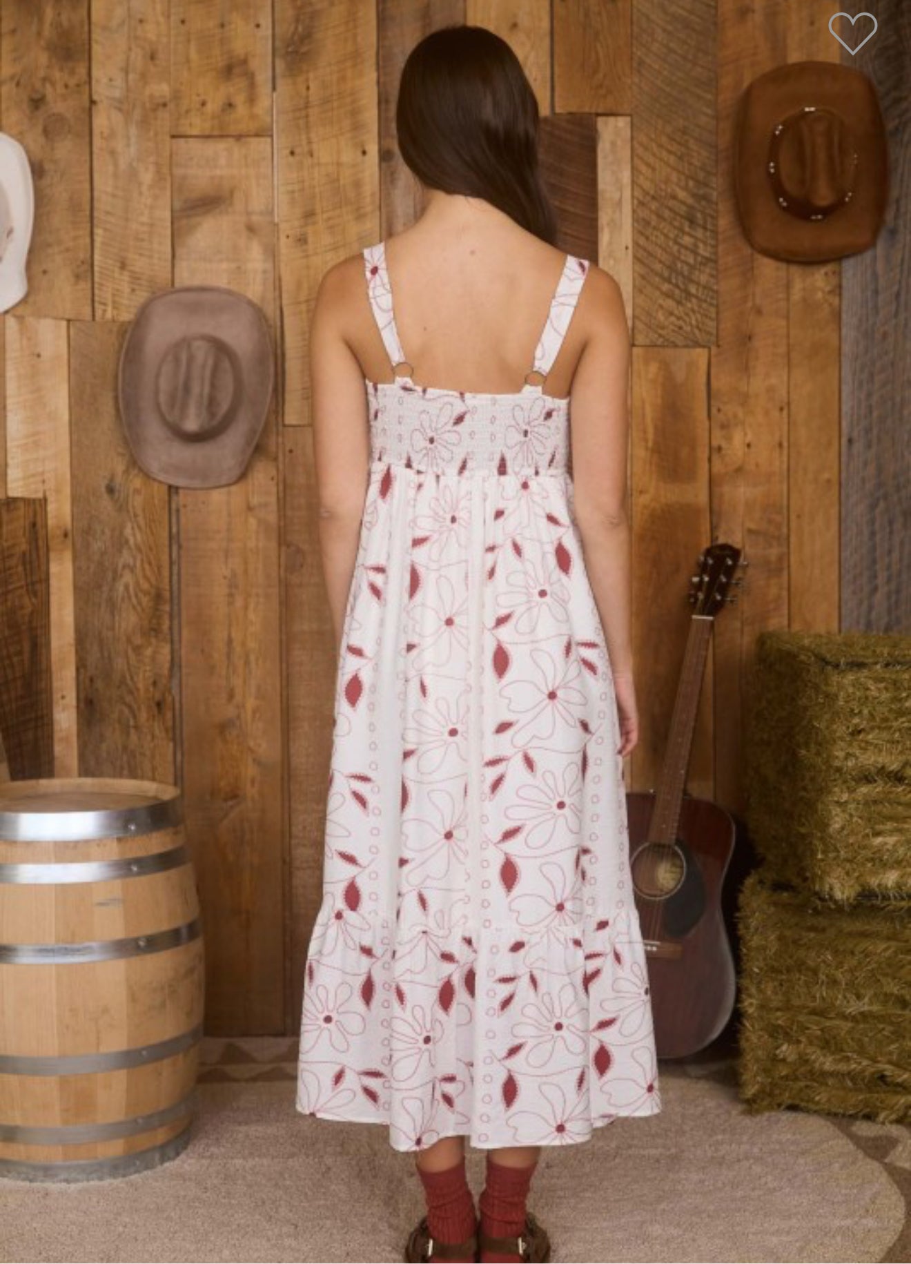 Floral Burgundy Midi Dress