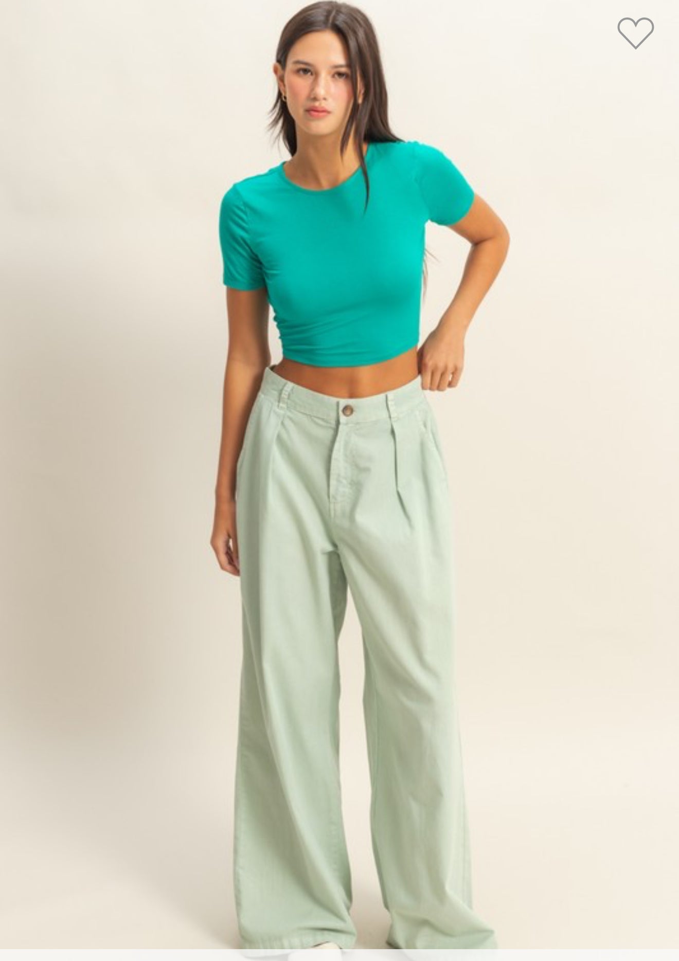 Mint wide Leg Pants