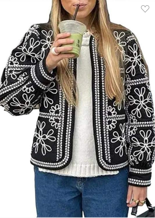 Black Embroidery jacket