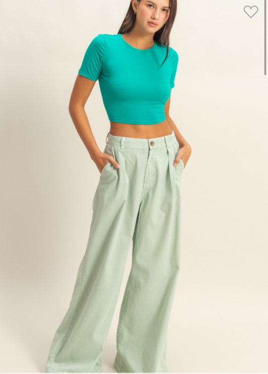Mint wide Leg Pants