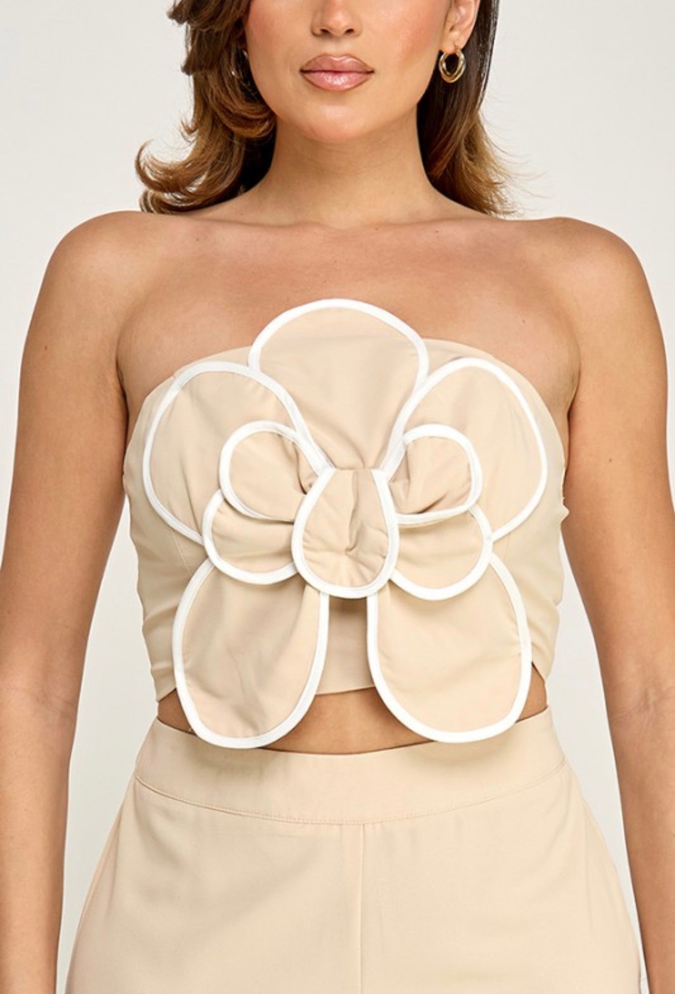 Nude Flower Pant Set