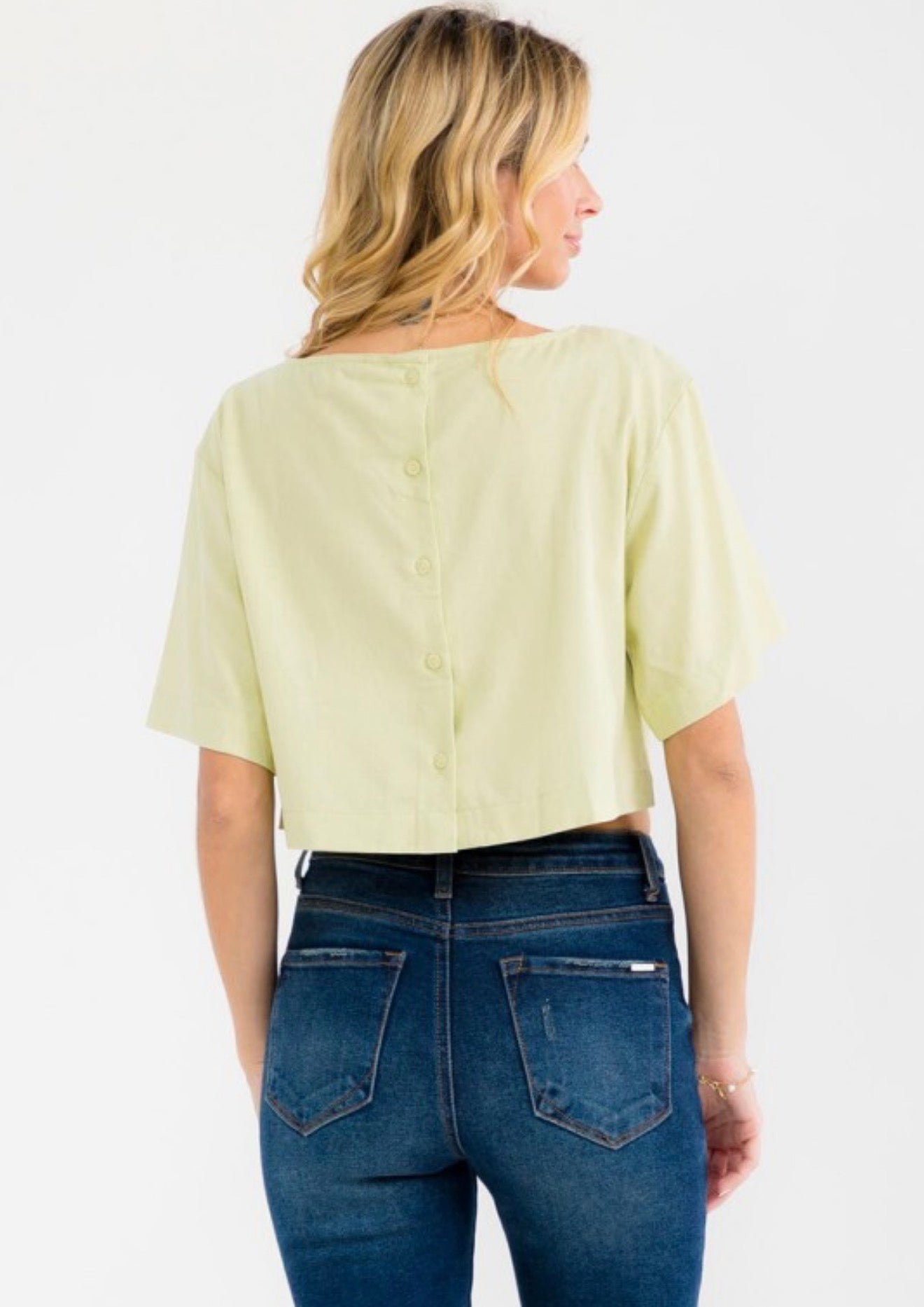 Lime Jeweled Top