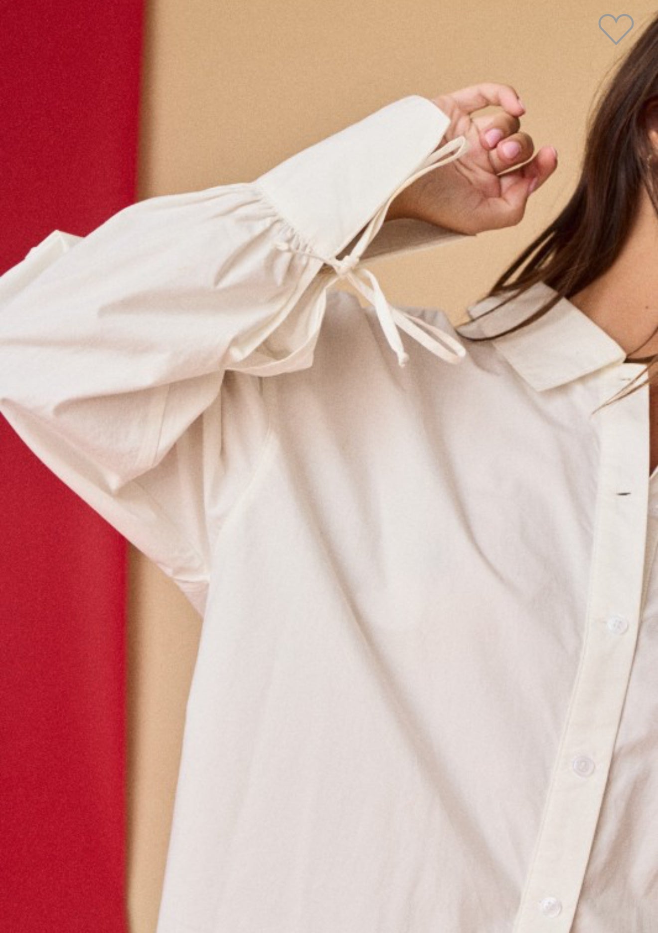 White Basic Oversize Blouse