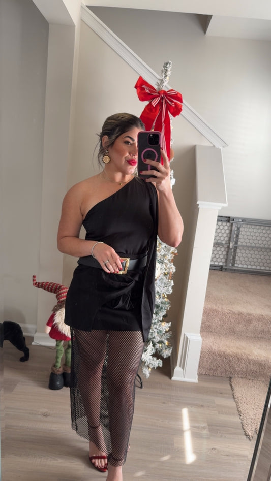 Black Bow Stunning Midi Skirt