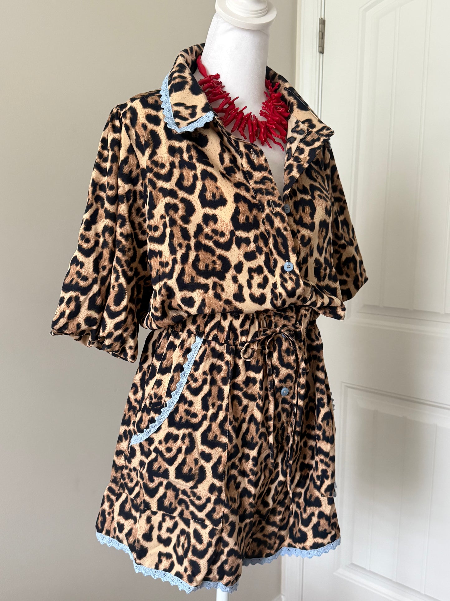 Midnight Leopard Romper