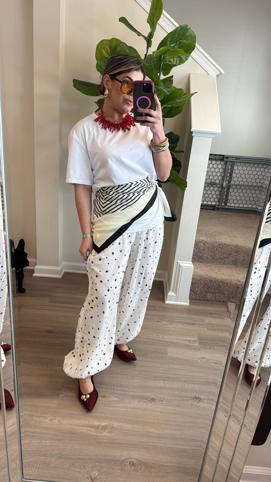 Black Dots Balloon Pants