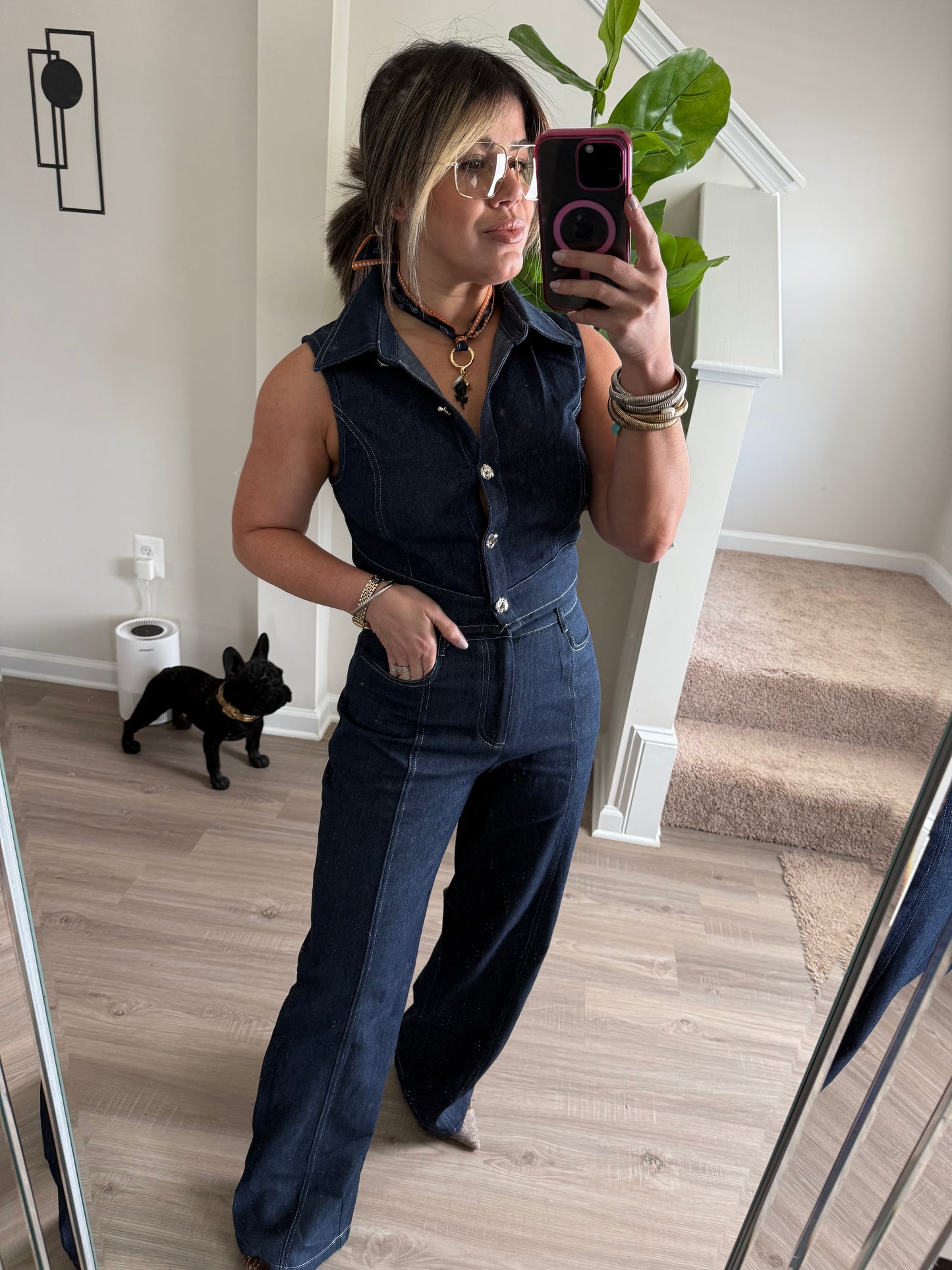 Denim Vest Set
