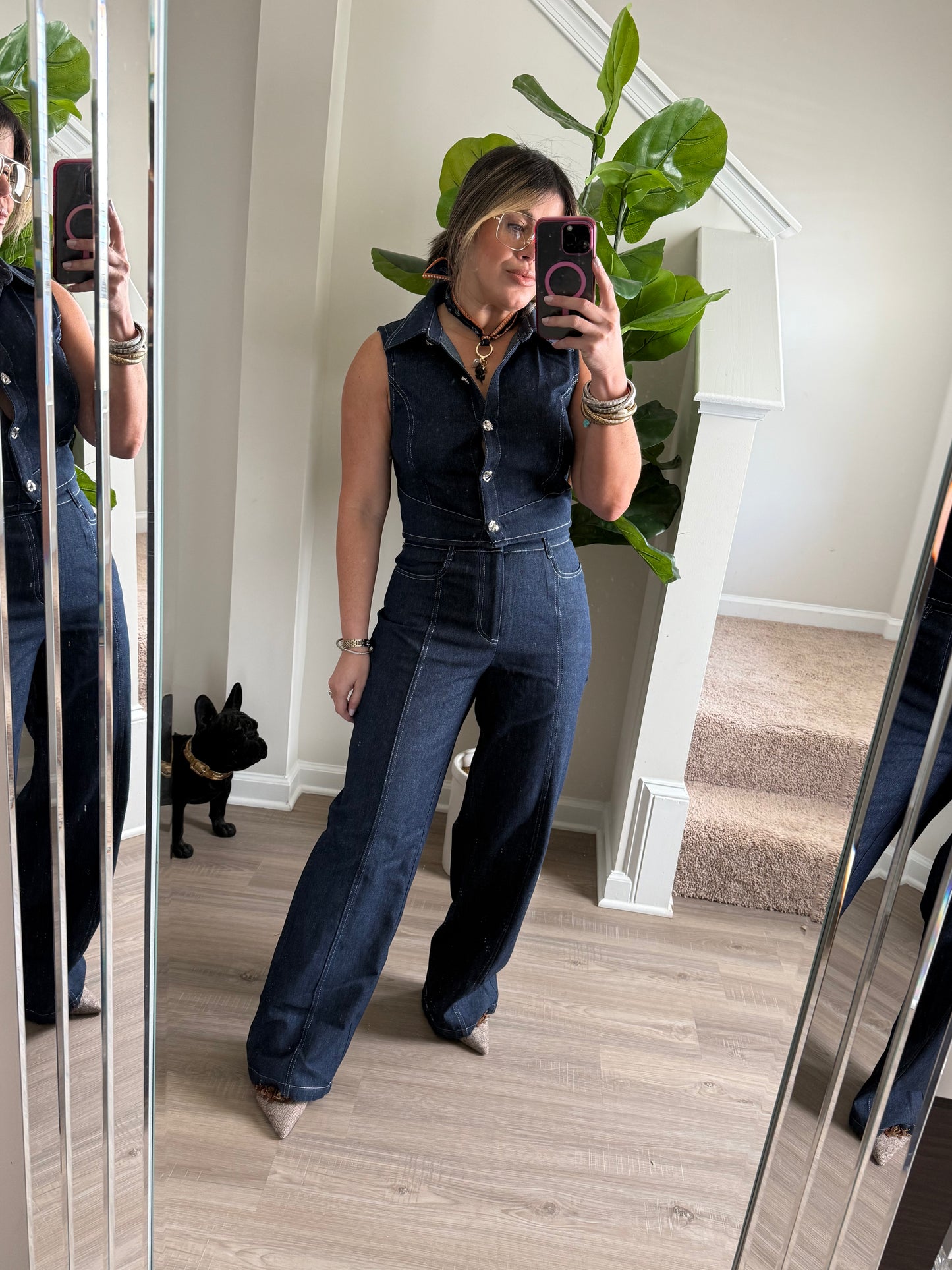 Denim Vest Set