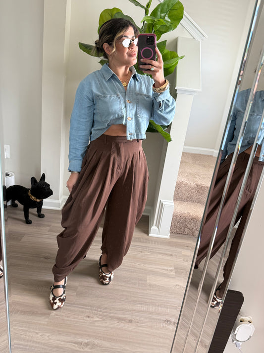 PRE ORDER Brown Balloon Pants