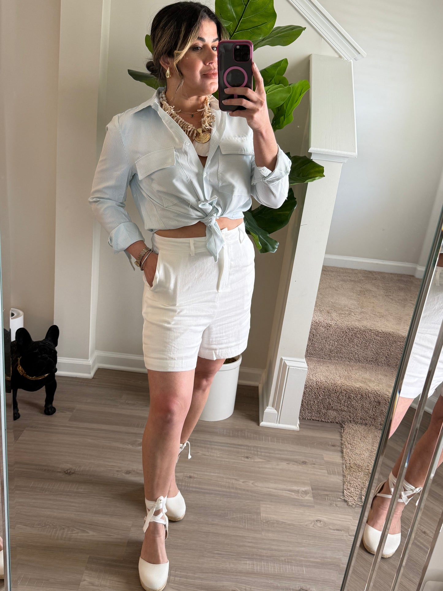 Cloud Linen Bermuda Shorts
