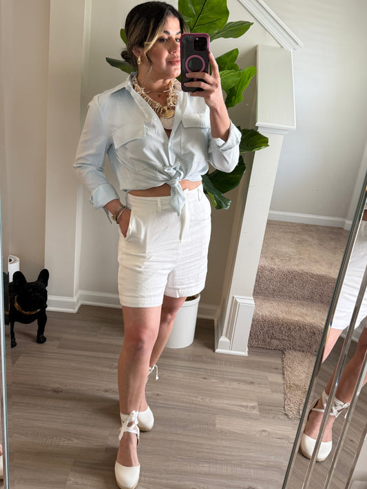Cloud Linen Bermuda Shorts
