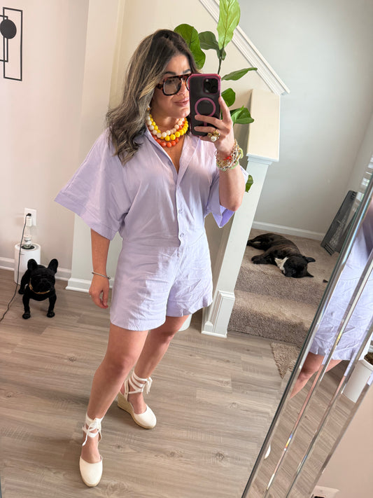 Lavender Loose Romper