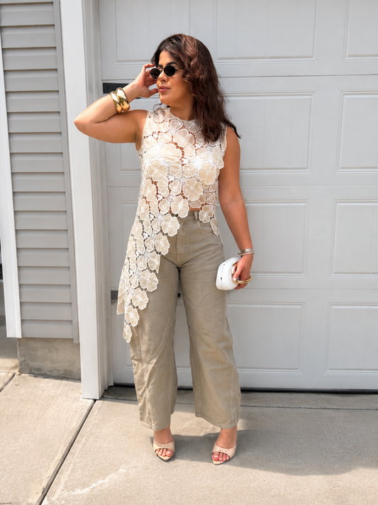 Ivory Bloom Top