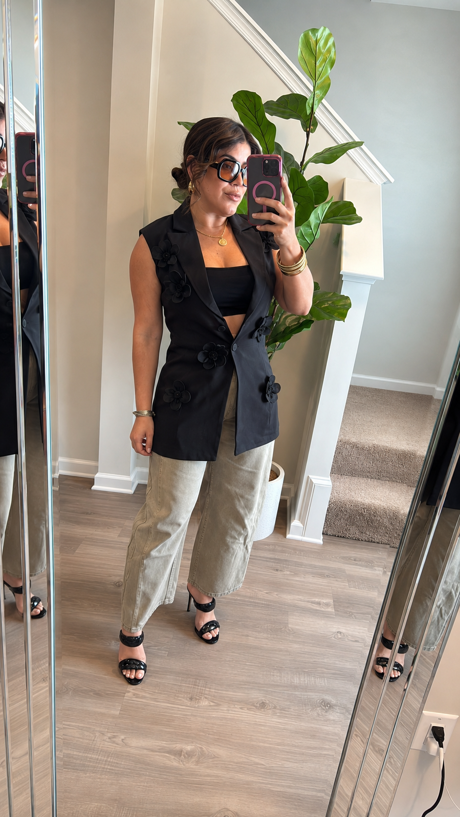 Black Noir Bloom Blazer