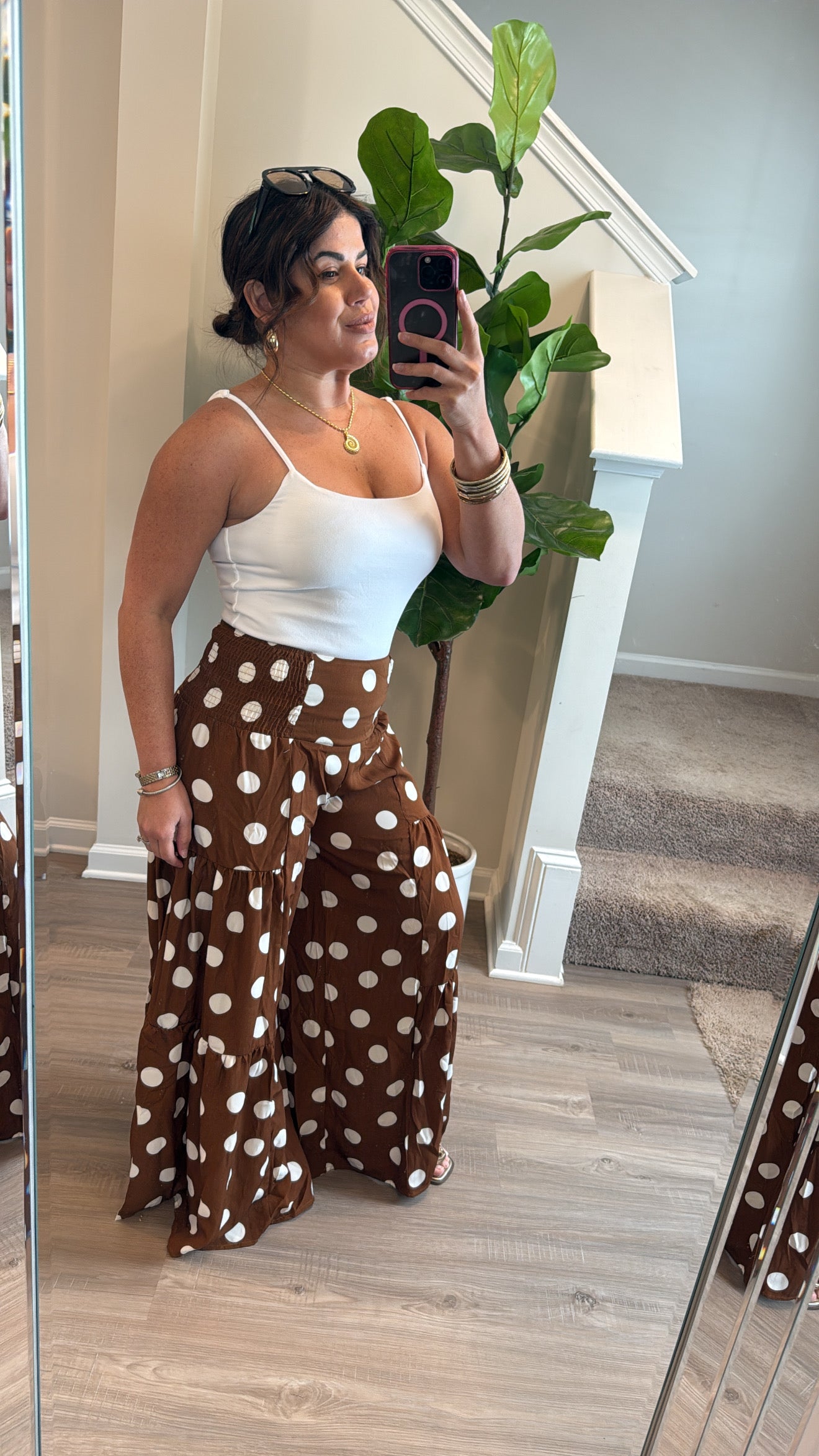 Brown Polka Dots Pants