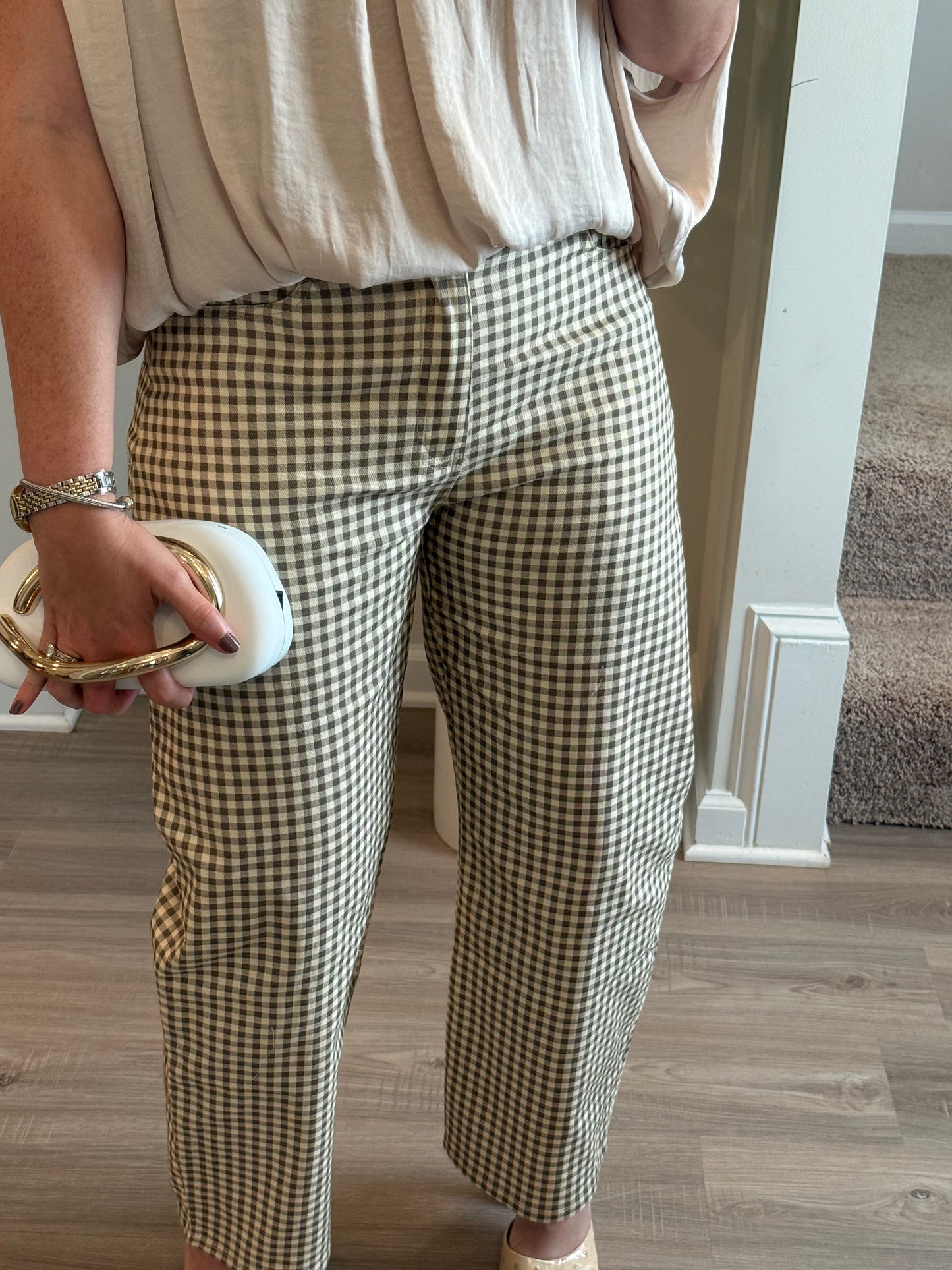 Latte Gingham Pants