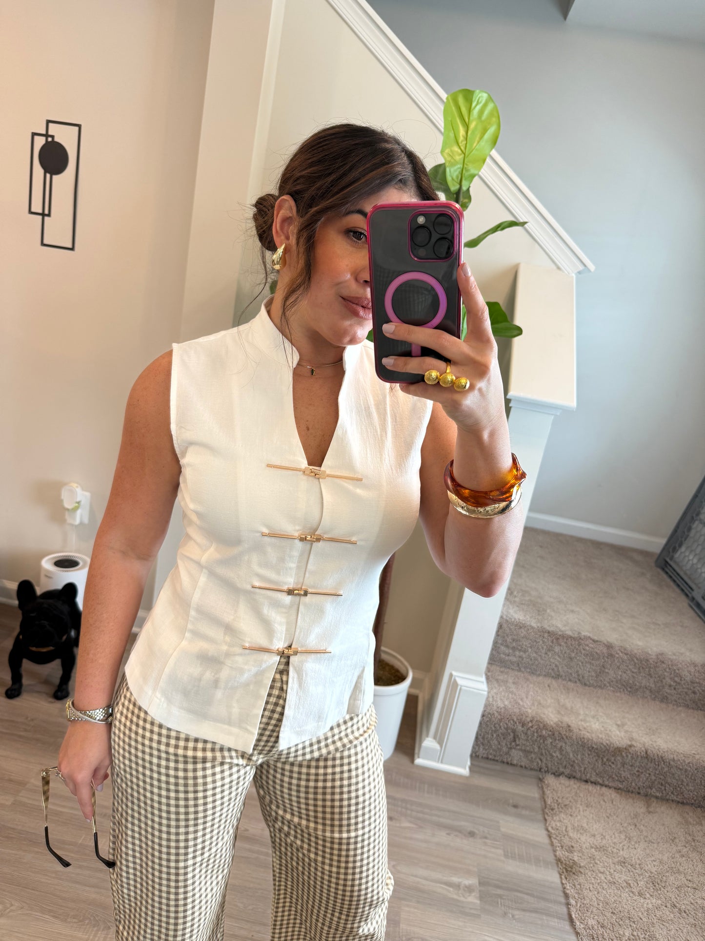Gold Buckle Napoleon Top