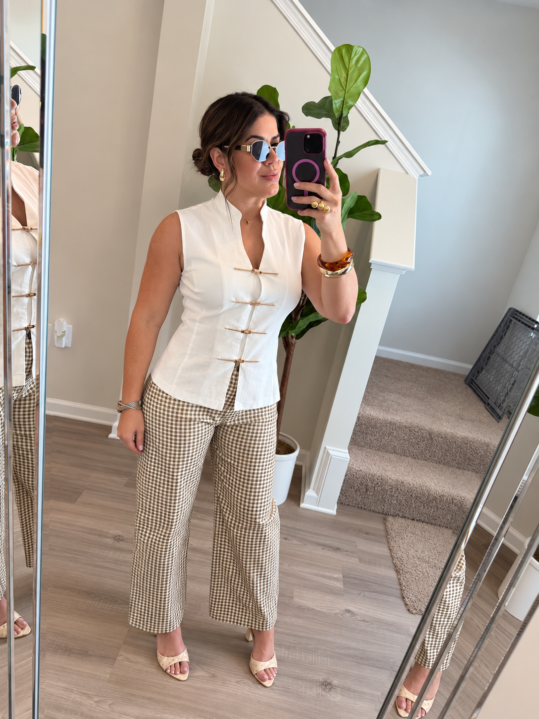 Gold Buckle Napoleon Top