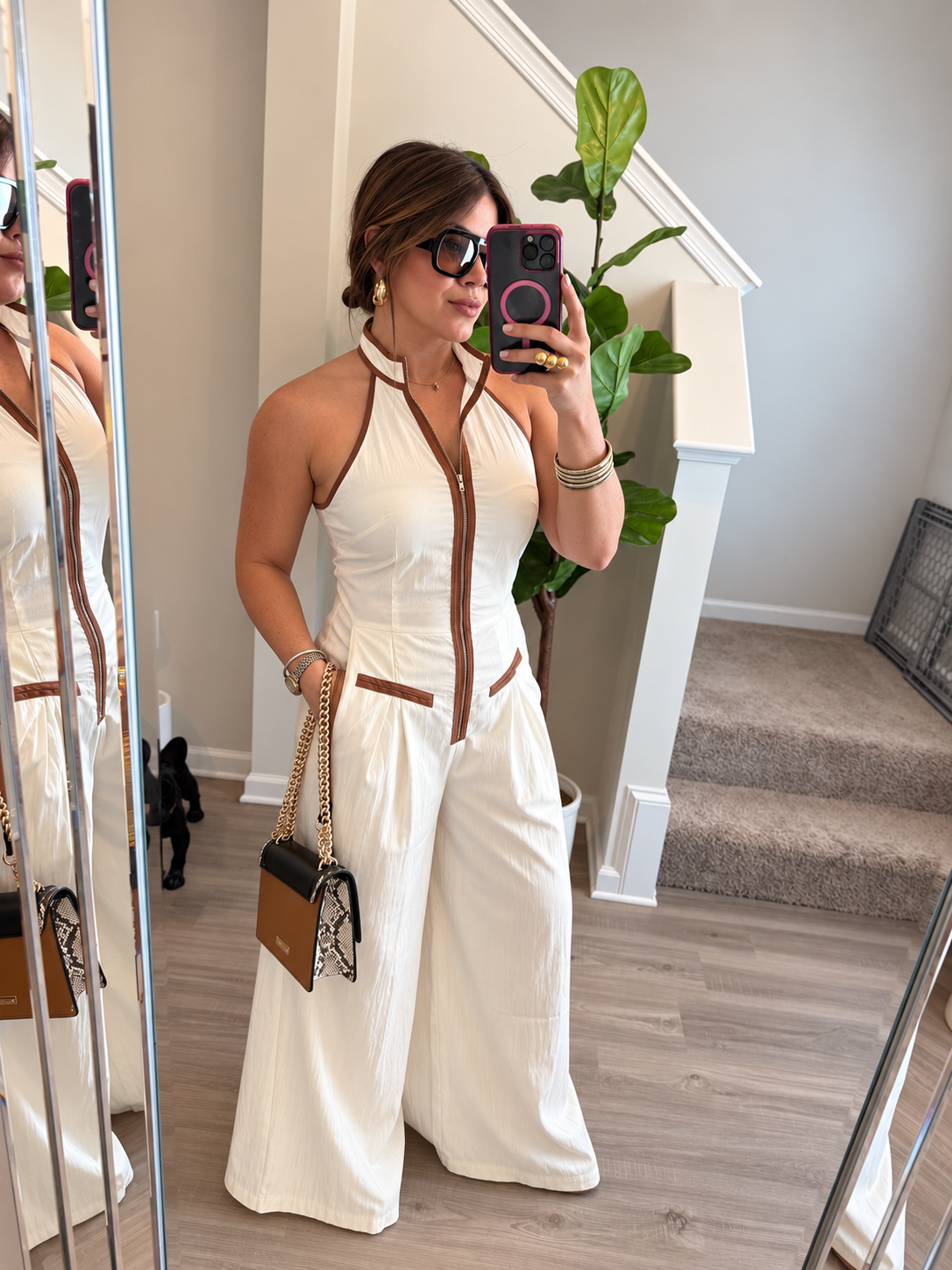 Camel Luxe Escape Jumpsuit