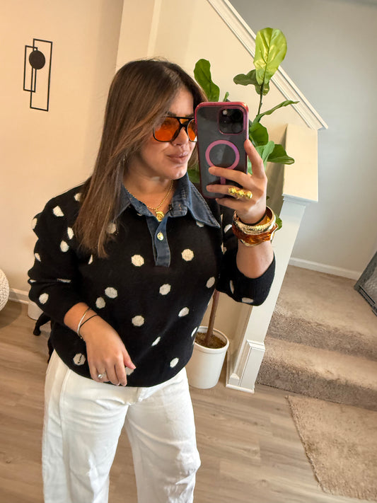 Falling for Dots Sweater