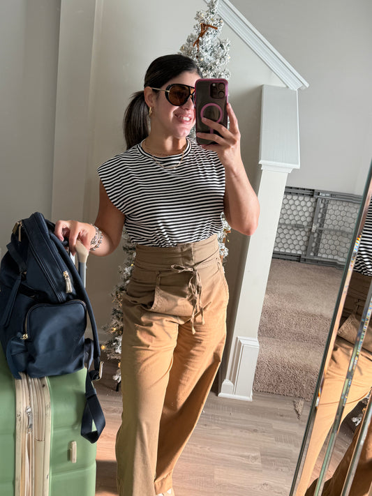 Black stripes Basic Top