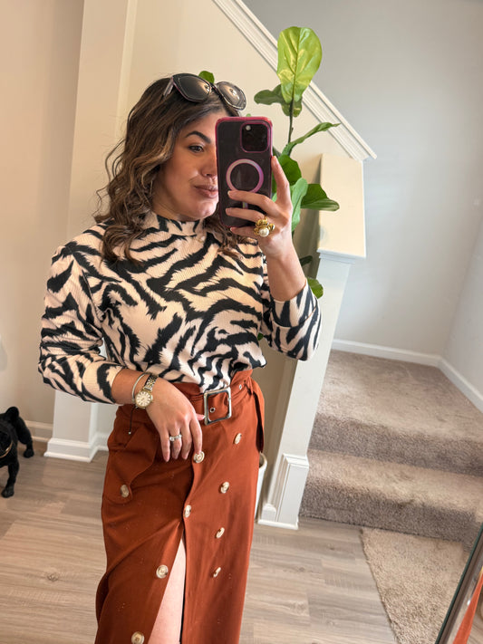 Zebra Print Top