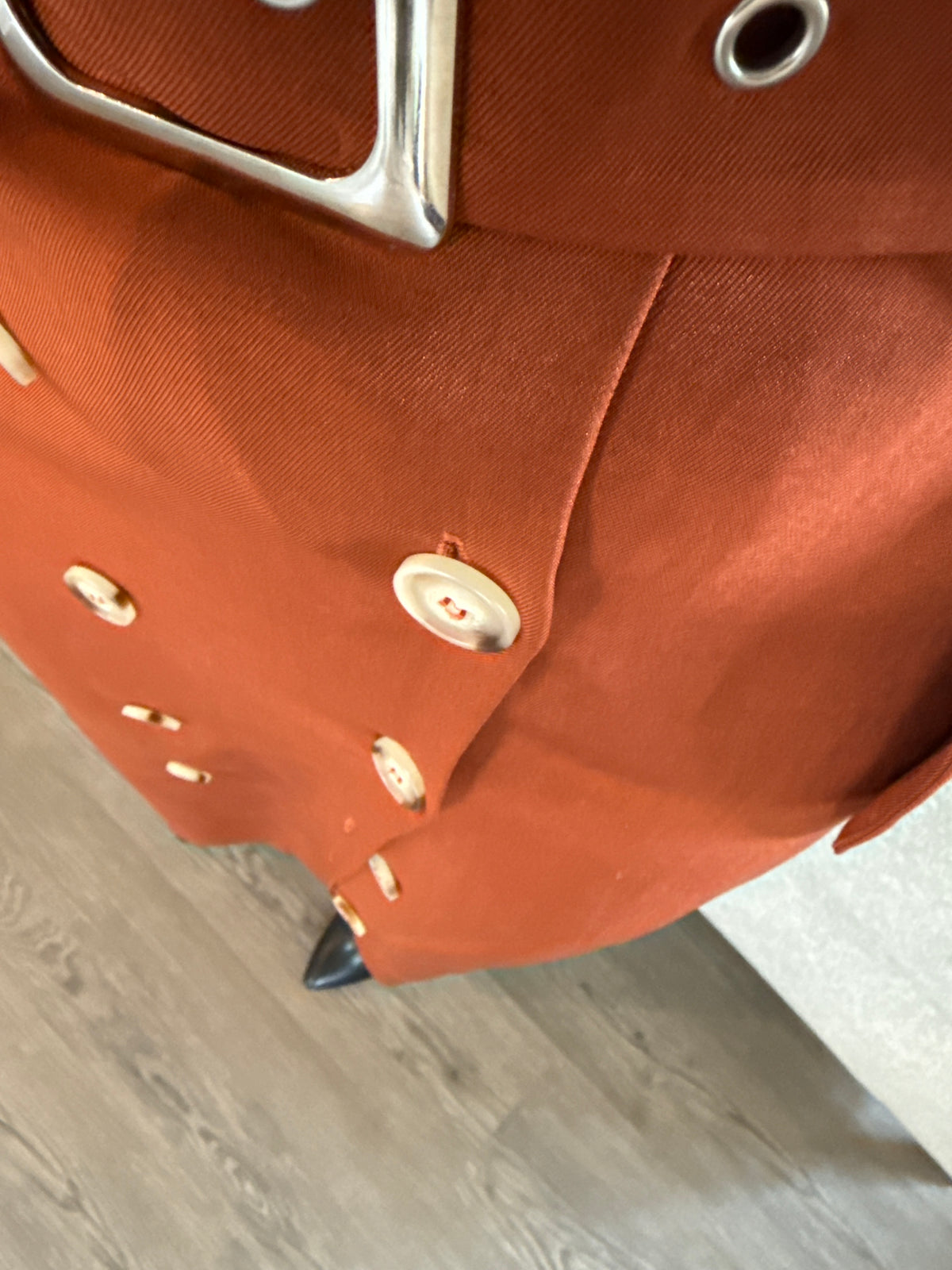 Rust Chic Button-Front Maxi Skirt 🤎