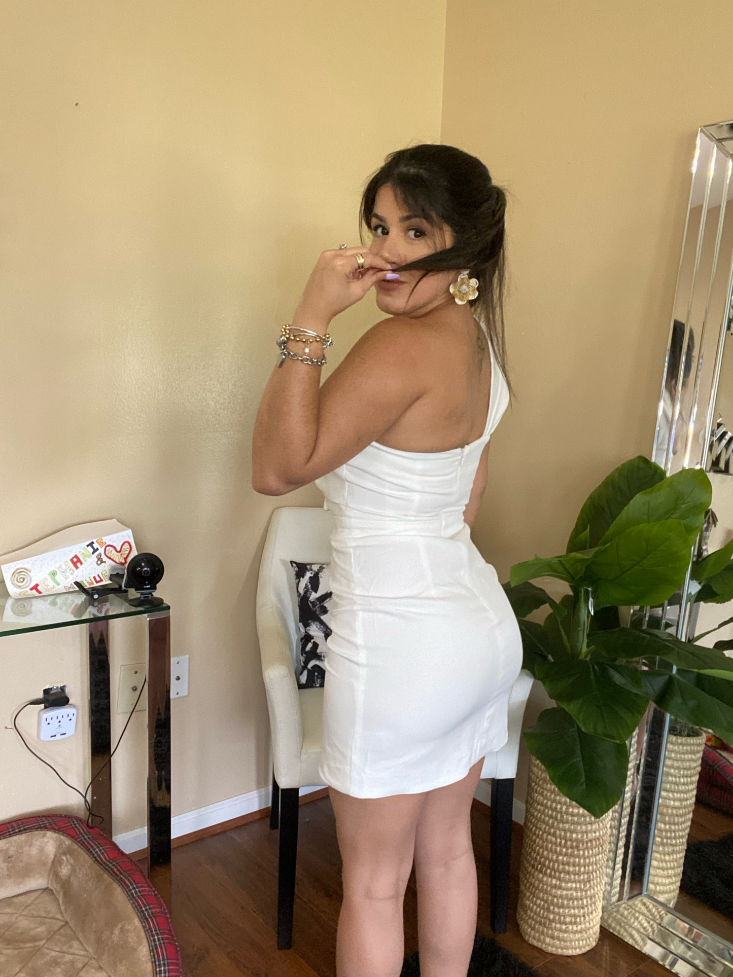 One Shoulder Twist Dress